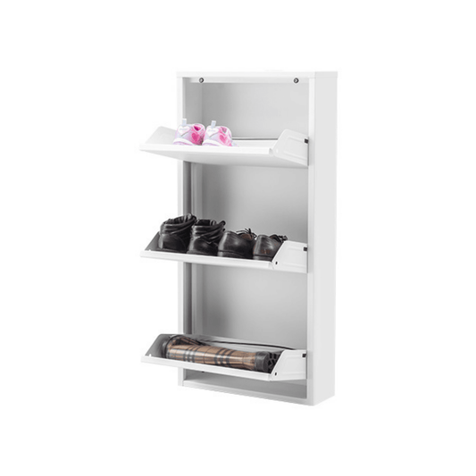 Gowoll Schuhschrank (3 Klappen Weiß)