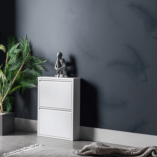 Gowoll Schuhschrank (2 Klappen Weiß)