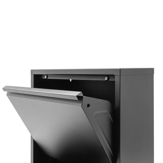 Gowoll Schuhschrank (4 Klappen Schwarz)