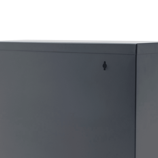 Stabiler 3‑Klappen Metall Schuhschrank Schwarz | Vormontiert & Magnet‑Klappen