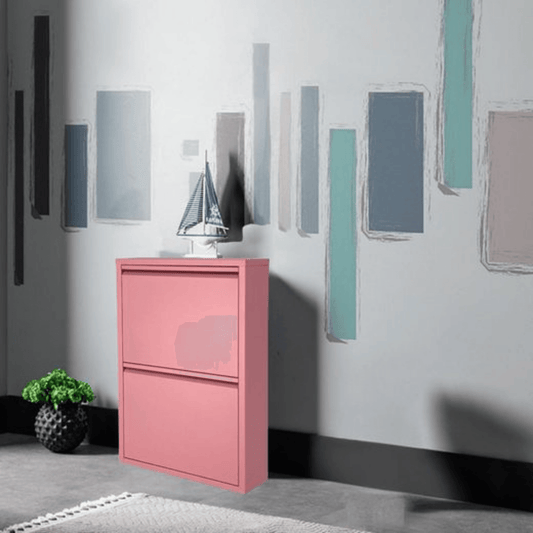 Gowoll Schuhschrank (2 Klappen Pink)