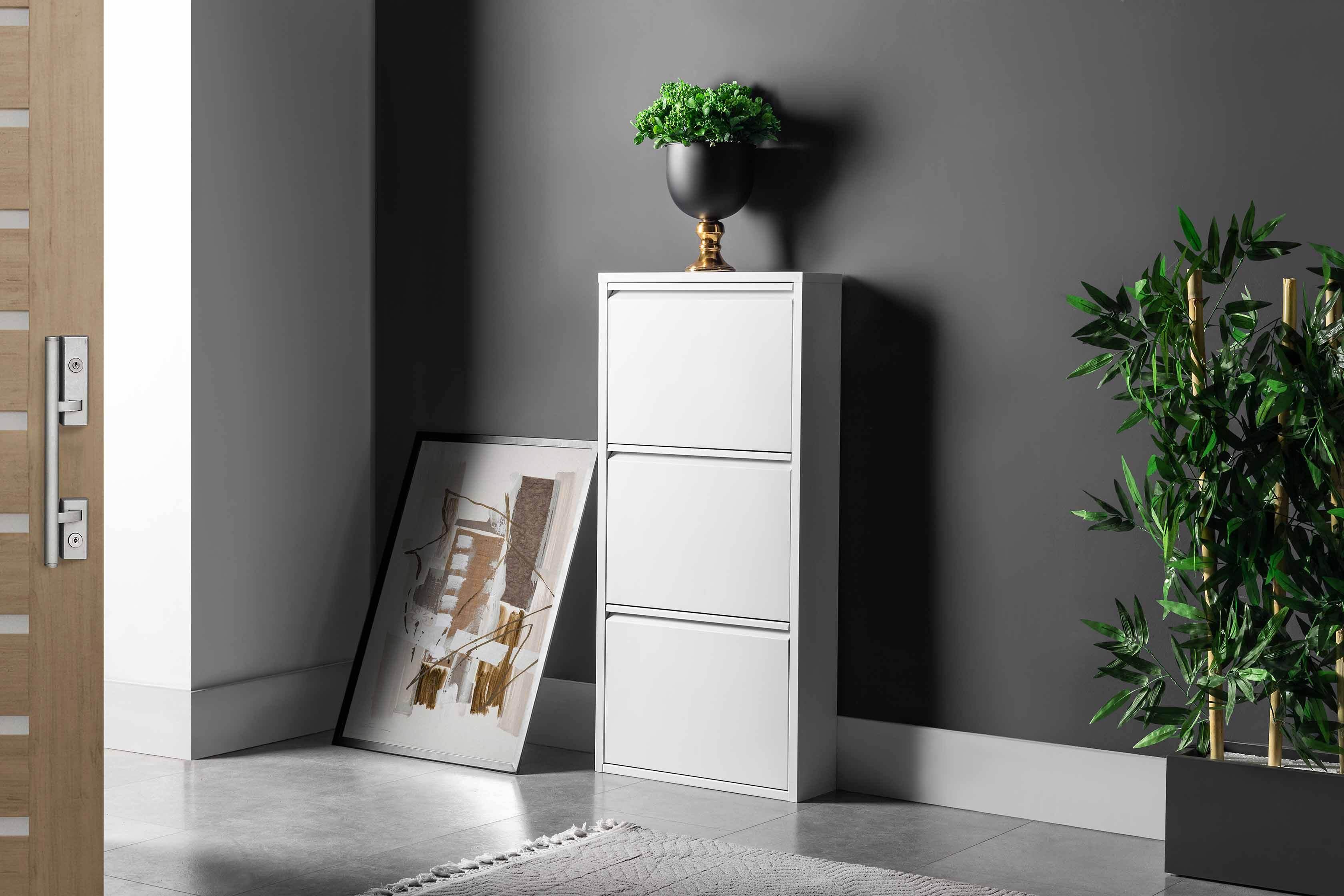 Ordnung und Stil: Der vielseitige Schuhschrank aus Metall - die ideale Lösung für Schuhsammlungen.