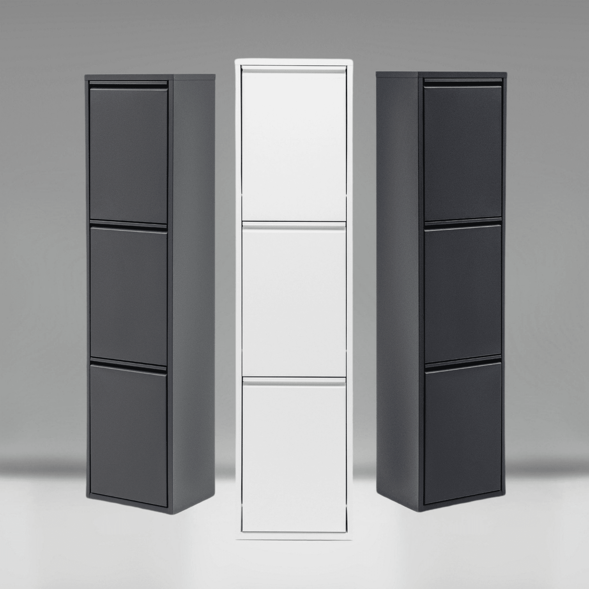 Gowoll Mülltrennsystem Mülltrennsystem 2-3-4 Fach Mülleimer Küche aus Metall Fleckenfest Wandmontage