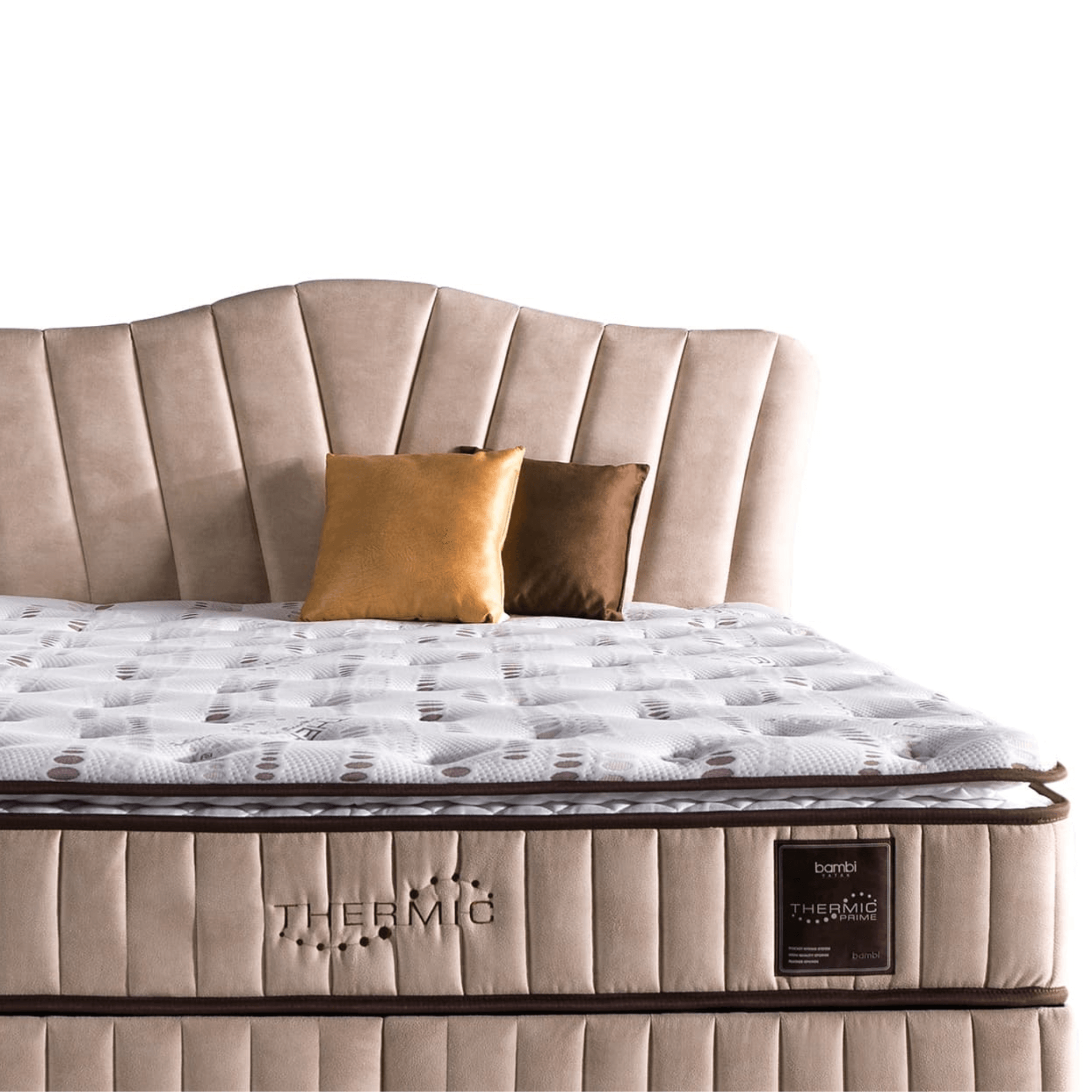 Bambi Thermic Prime Boxspringbett mit Matratze & Bettkästen | Stauraumbett H4/H5, Orthopädisch & Atmungsaktiv