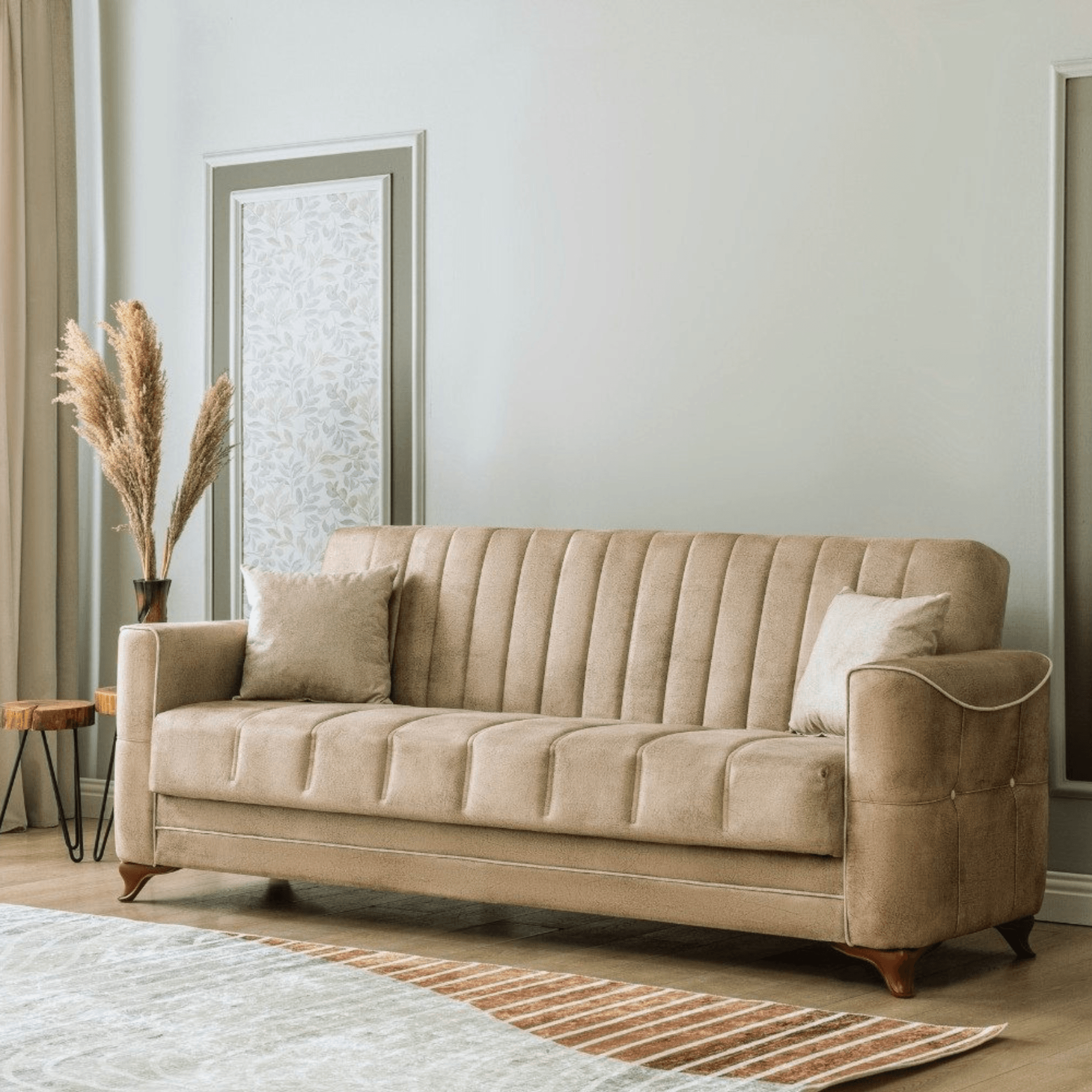 Gowoll 3-Sitzer Schlafsofa mit Schlaffunktion & Stauraum – Modell Perle