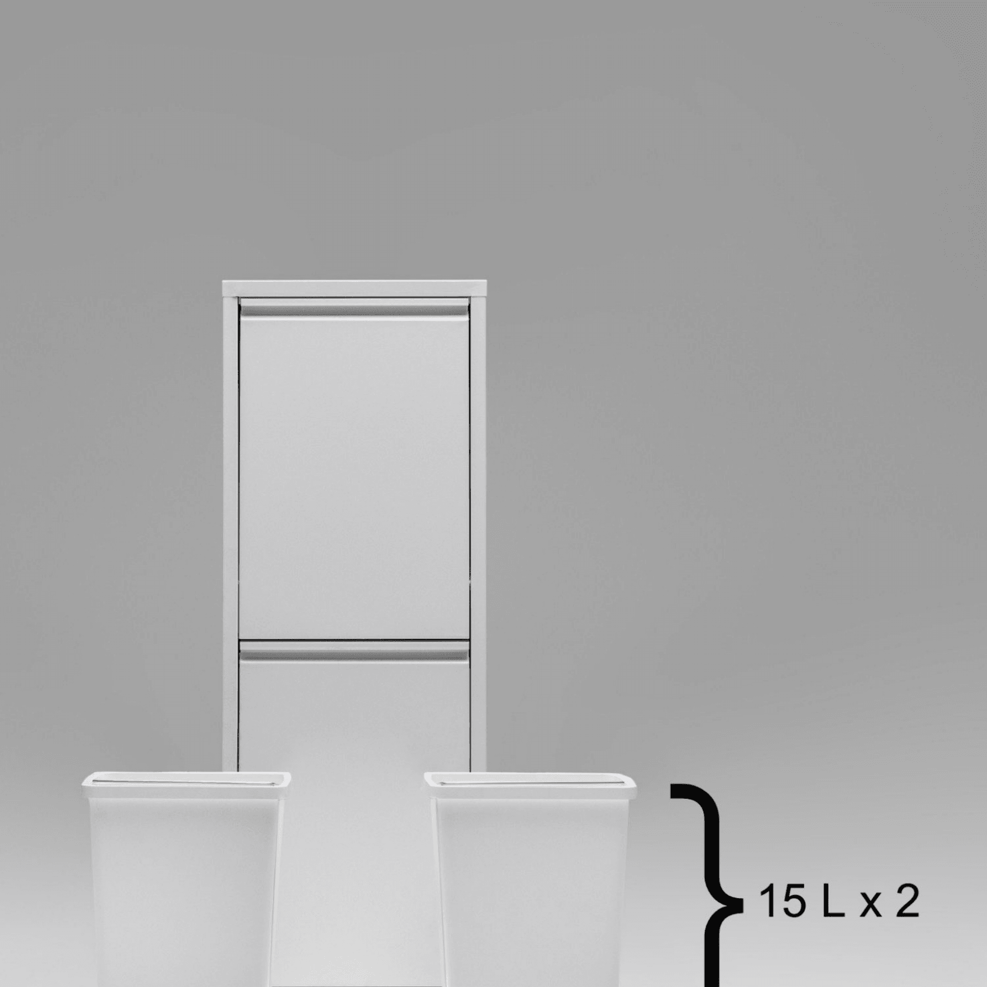 Gowoll Mülltrennsystem Mülltrennsystem 2-3-4 Fach Mülleimer Küche aus Metall Fleckenfest Wandmontage