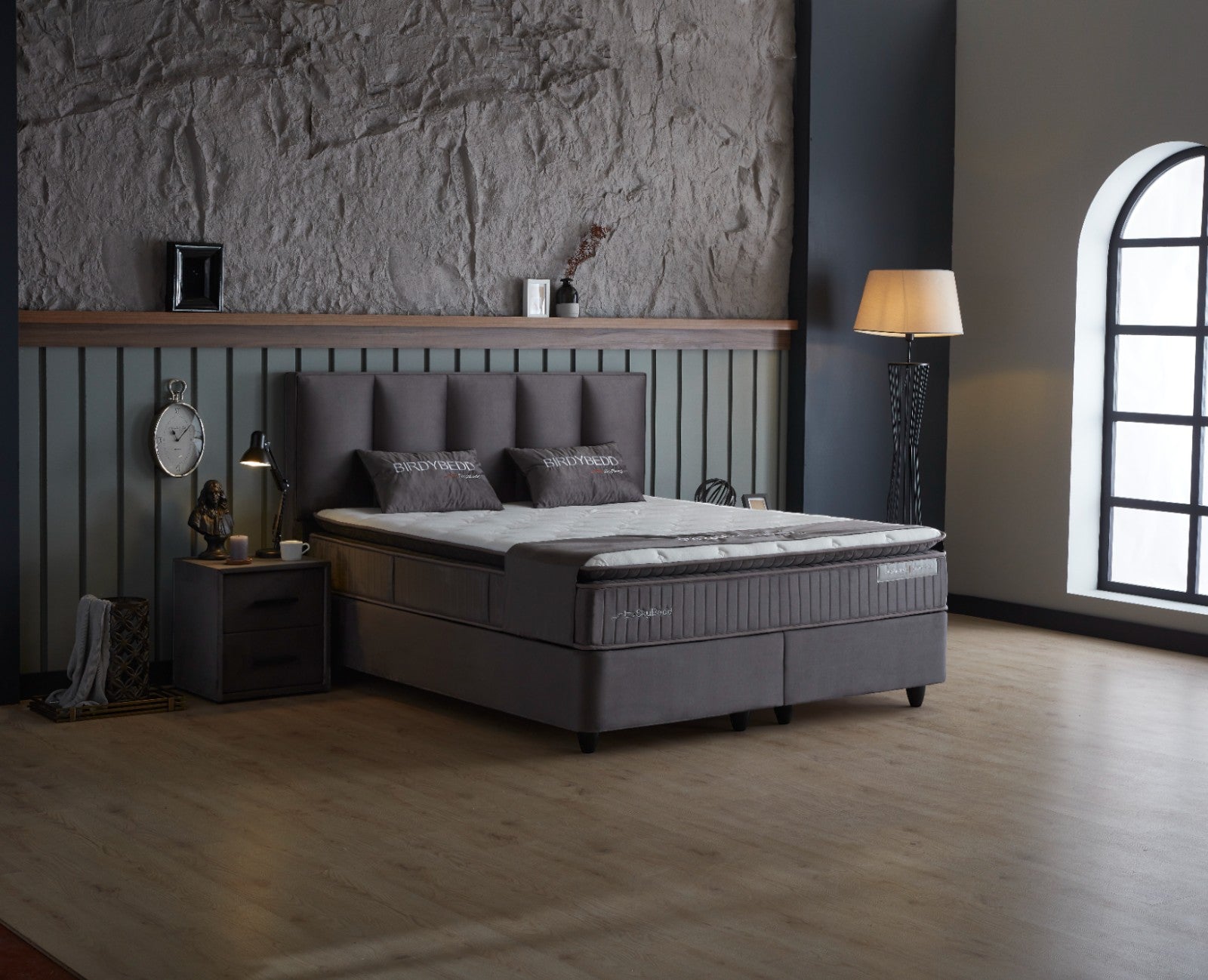 BSS BIRDYBEDD Boxspringbett Set | Matratze H3 | Box und Kopfteil