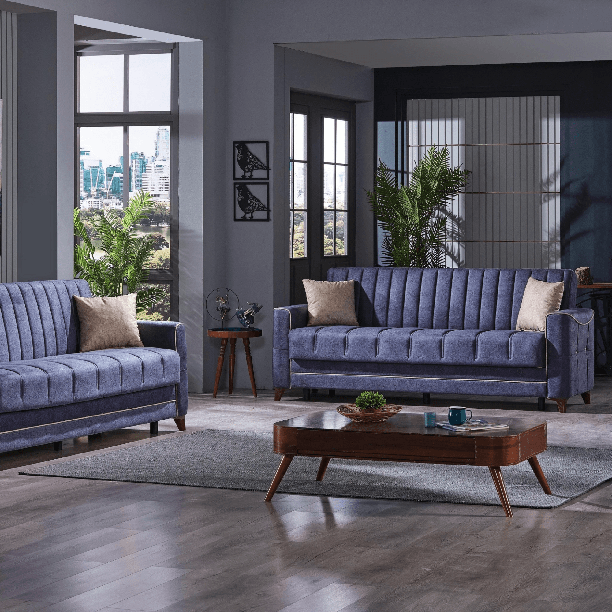 Gowoll 3-Sitzer Schlafsofa mit Schlaffunktion & Stauraum – Modell Perle