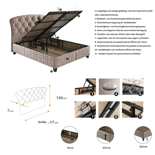Bambi Freshcell Prime Boxspringbett Schlafzimmer Set