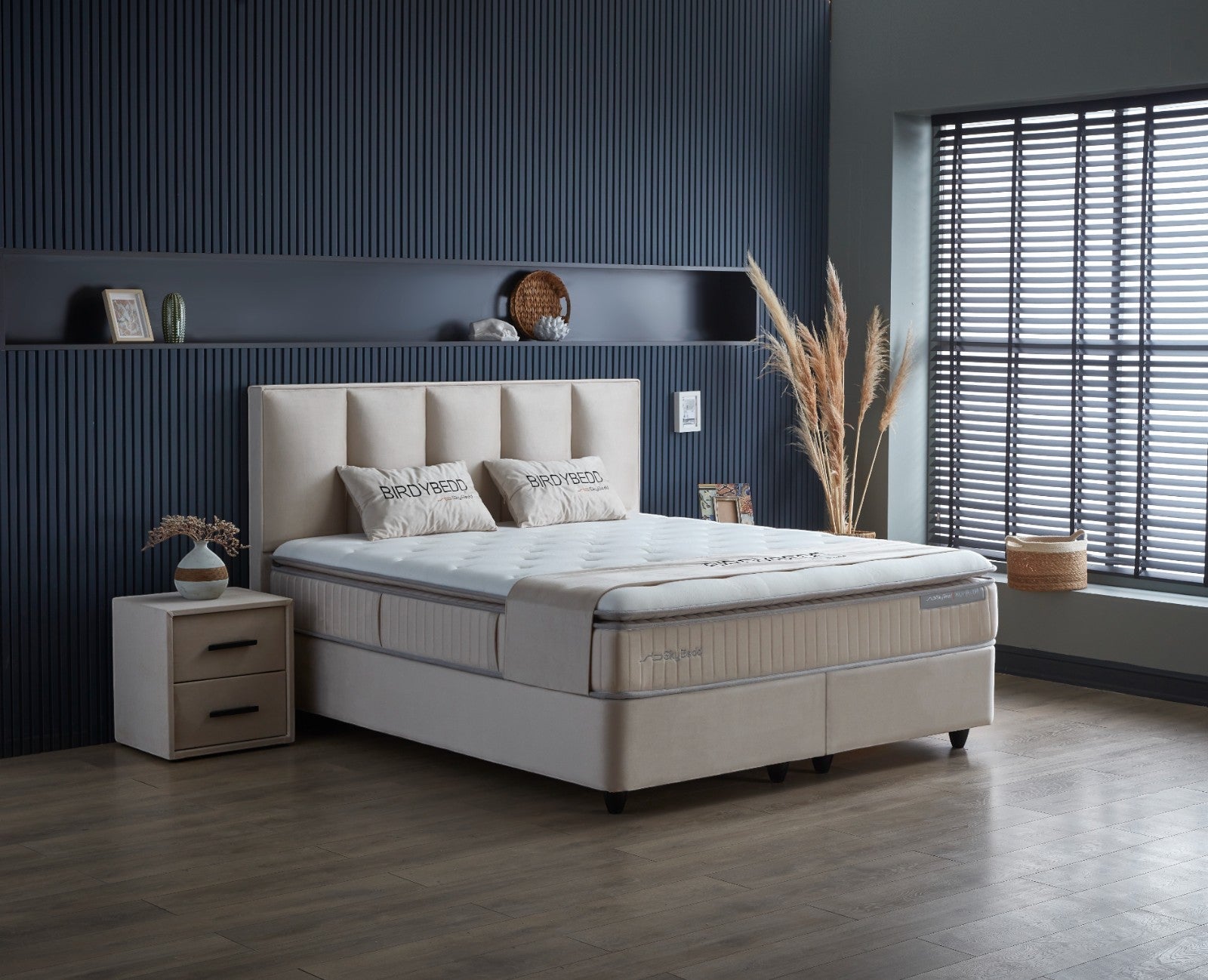 BSS BIRDYBEDD Boxspringbett Set | Matratze H3 | Box und Kopfteil