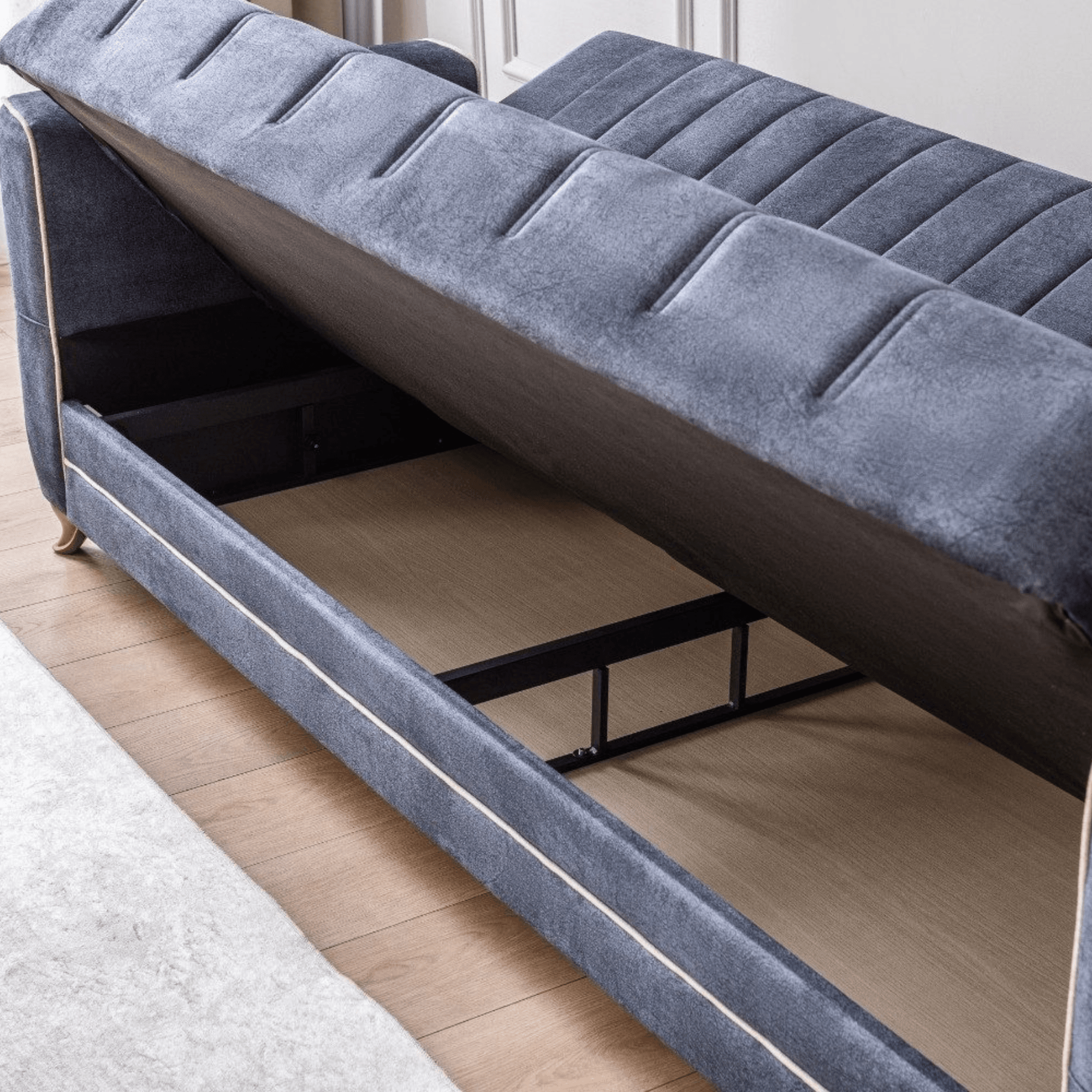 Gowoll 3-Sitzer Schlafsofa mit Schlaffunktion & Stauraum – Modell Perle
