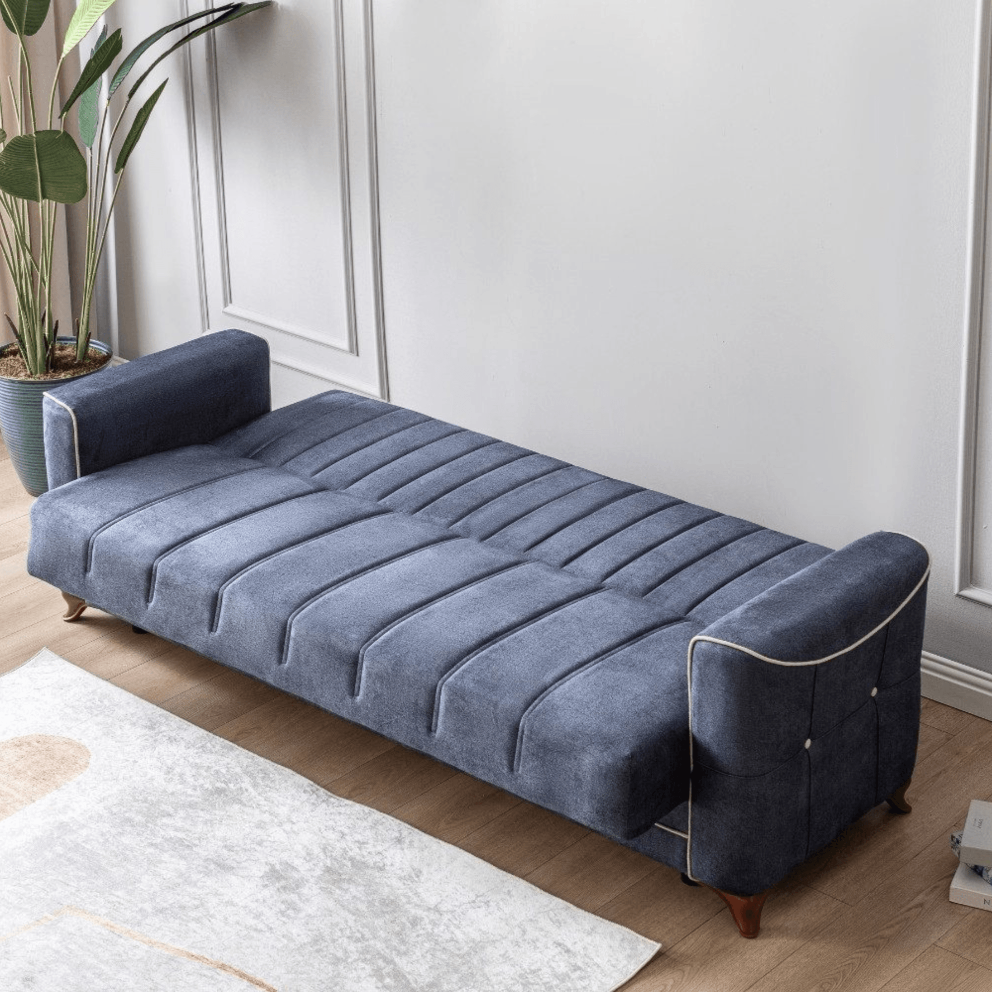 Gowoll 3-Sitzer Schlafsofa mit Schlaffunktion & Stauraum – Modell Perle