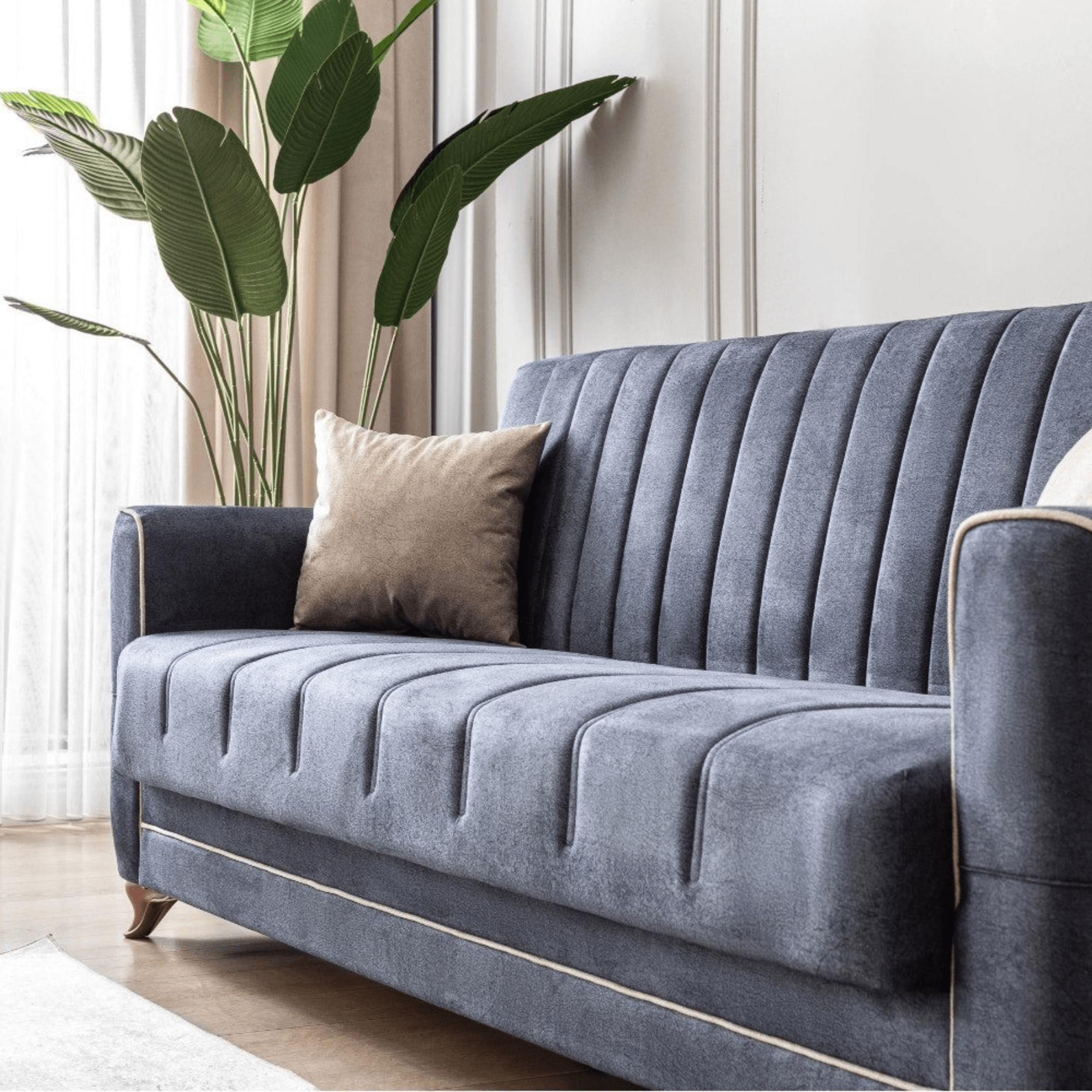Gowoll 3-Sitzer Schlafsofa mit Schlaffunktion & Stauraum – Modell Perle