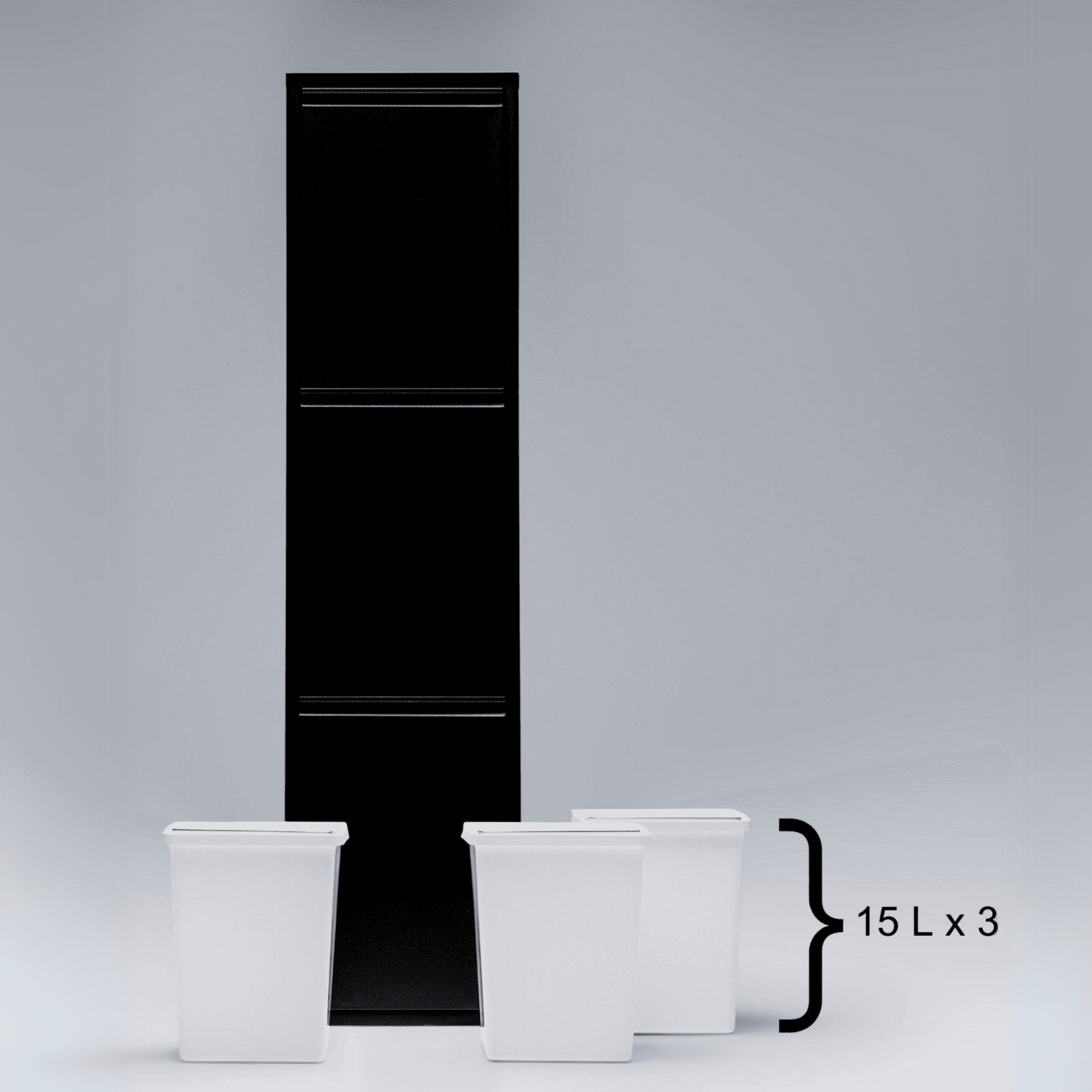 Gowoll Mülltrennsystem Mülltrennsystem 2-3-4 Fach Mülleimer Küche aus Metall Fleckenfest Wandmontage