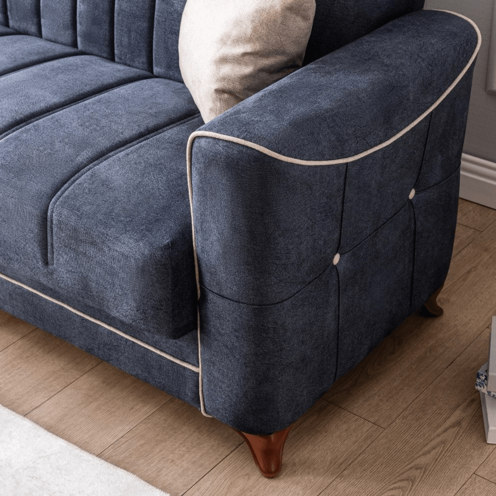 Gowoll 3-Sitzer Schlafsofa mit Schlaffunktion & Stauraum – Modell Perle