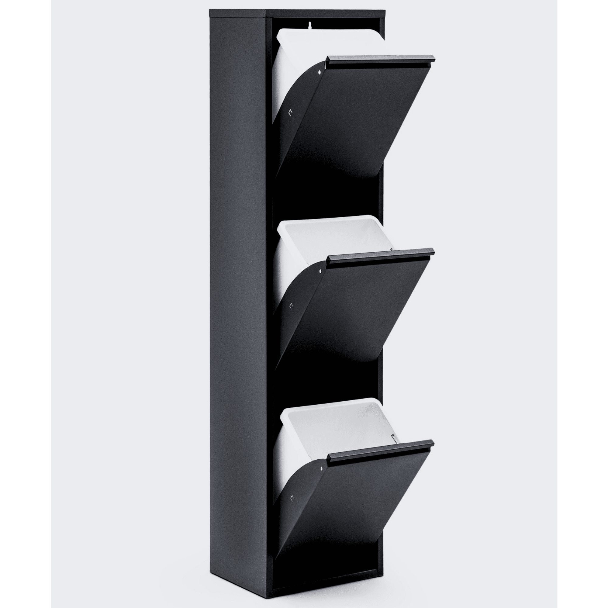 Gowoll Mülltrennsystem Mülltrennsystem 2-3-4 Fach Mülleimer Küche aus Metall Fleckenfest Wandmontage