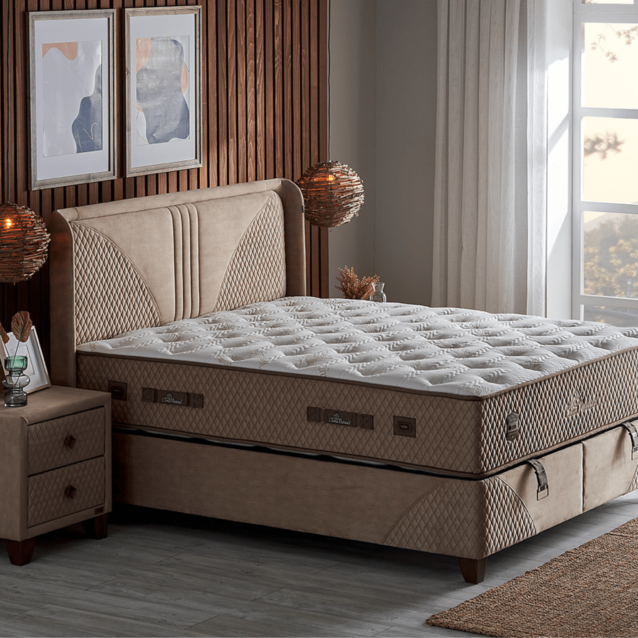 Bambi Clima Naturel Boxspringbett Schlafzimmer Set
