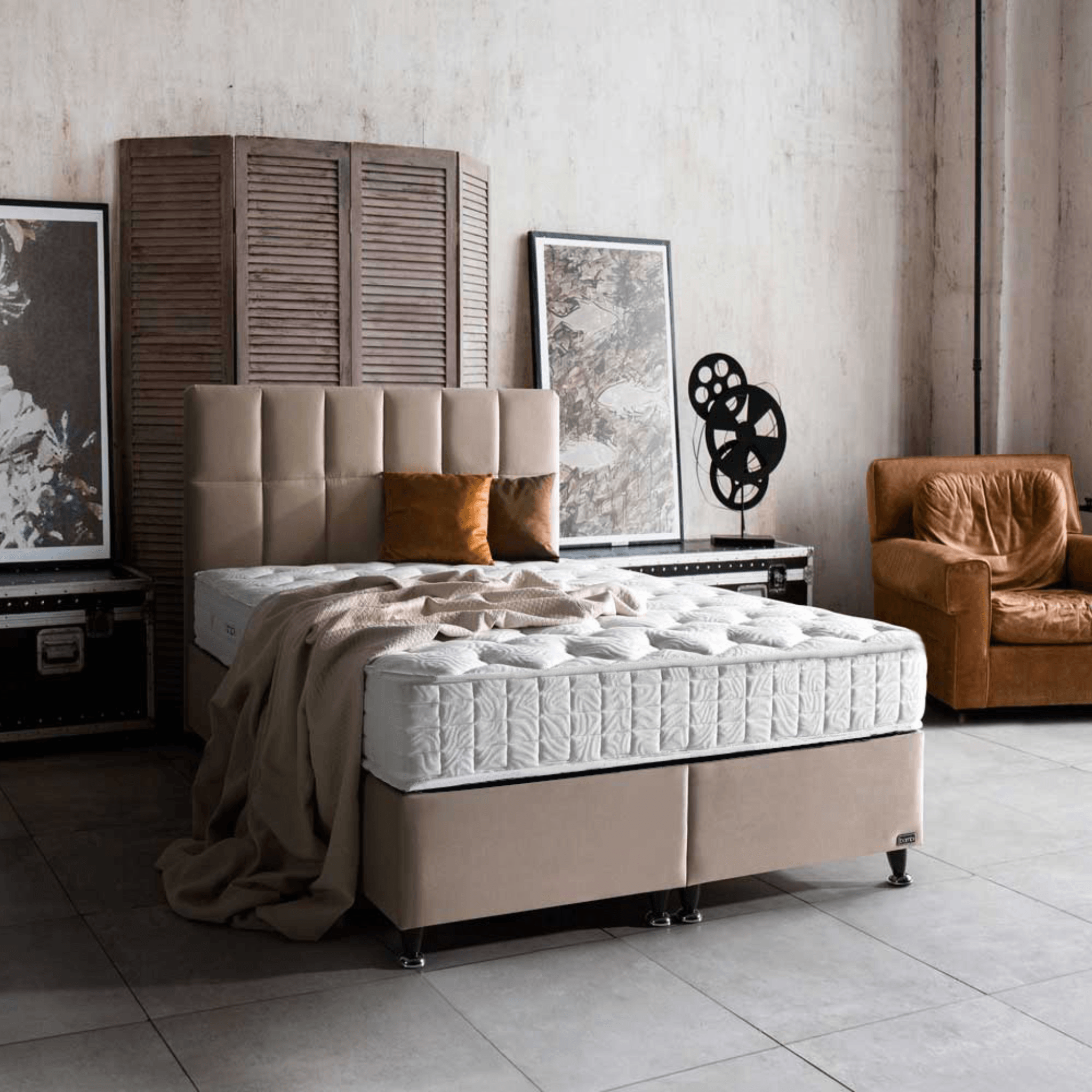 Bambi Golden Prime Boxspringbett Schlafzimmer Set