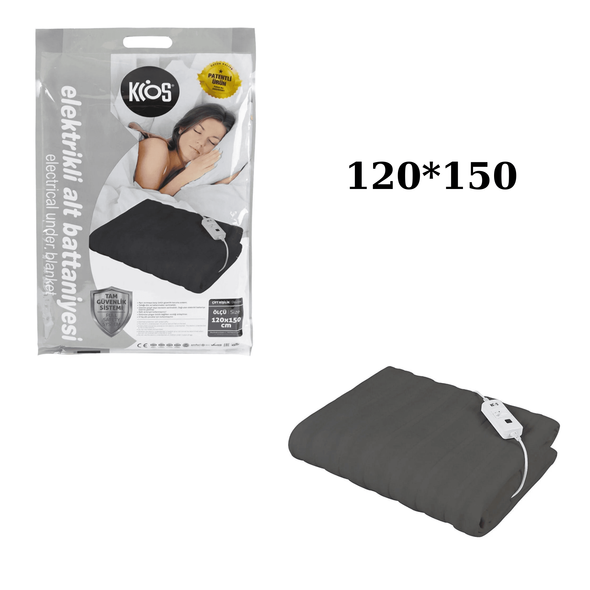 KIOS Heizdecke-Elektrische Wärmedecke (120x150cm)