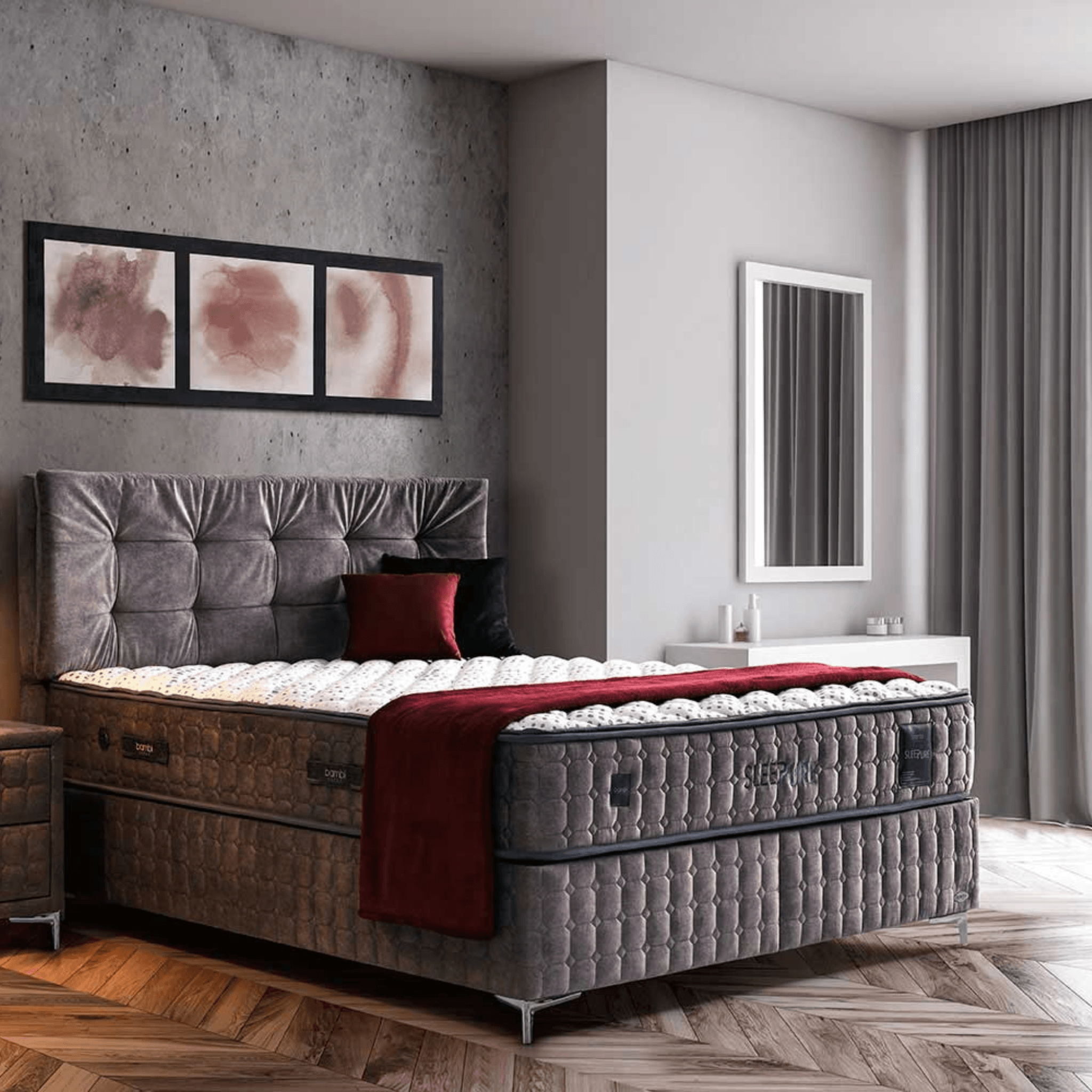 Bambi Sleeppure 8 Schichten Höhe 31 cm Matratze 90x200 - 180x200 Reißverschluss