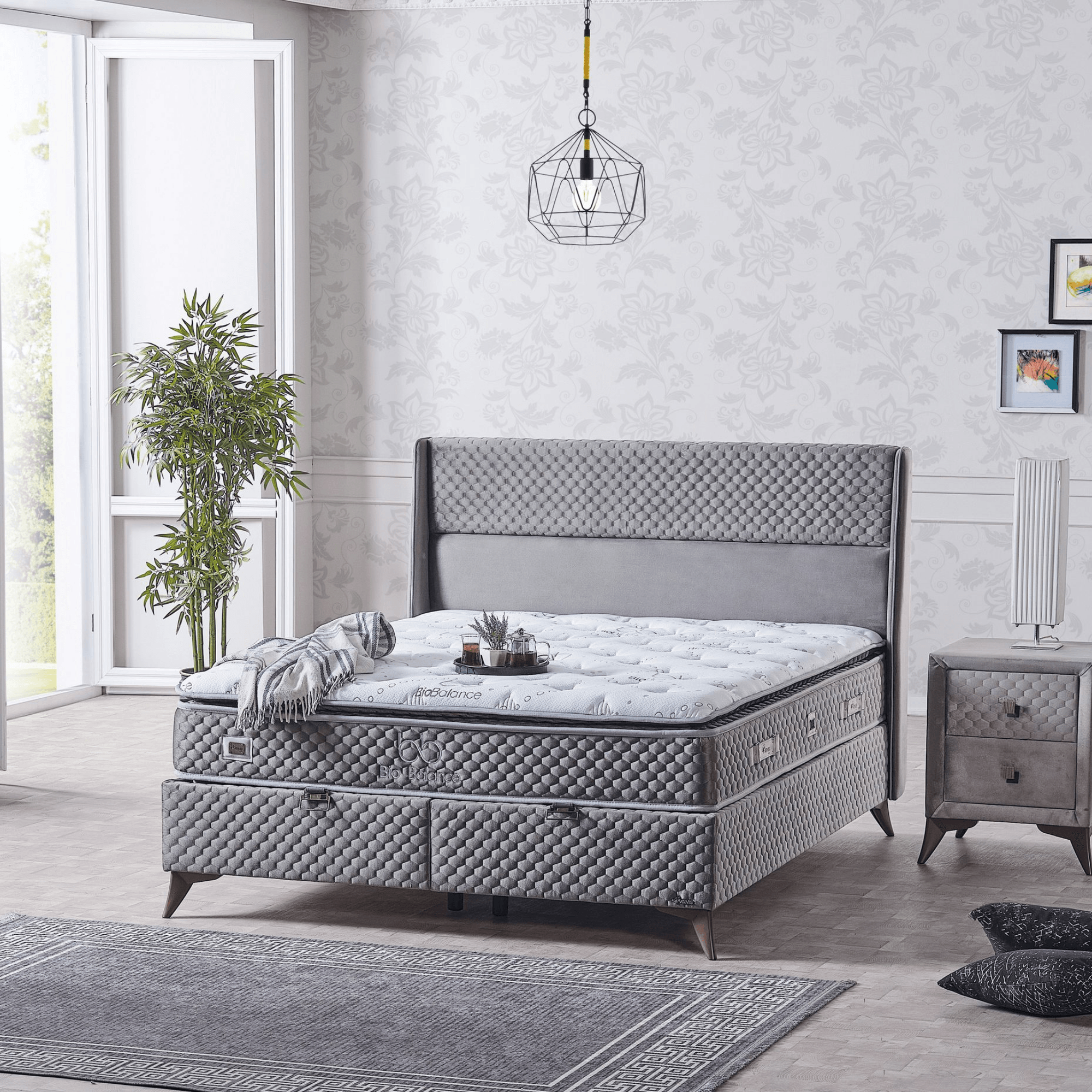 Armis Bio Balance Boxspringbett 160x200 mit Bettkasten und Matratze