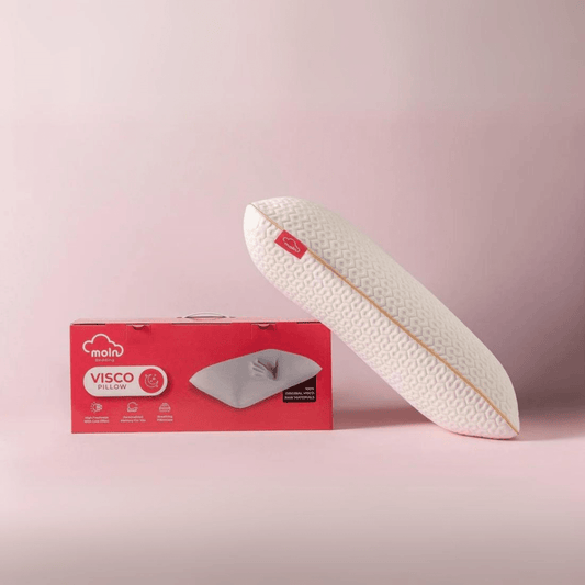 Moln Aircomfort Visco Nackenkissen | Ergonomisches Memory Foam Kissen mit Luftlöchern | 40x60+15 cm