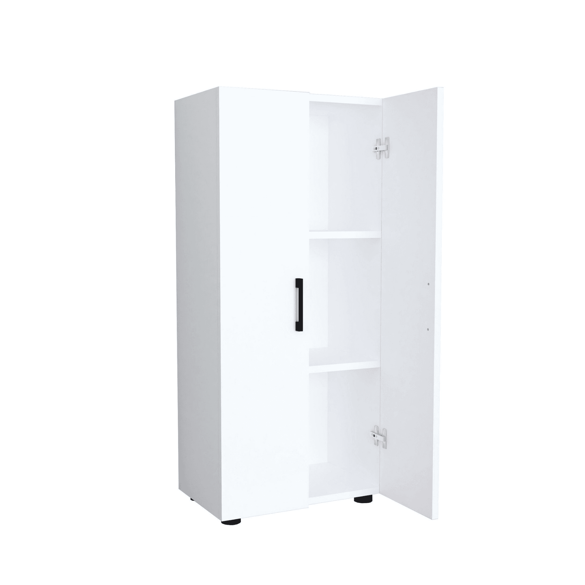 Gowoll Mehrzweckschrank Weiß 108x49x32 cm – 2 Türen & 3 Einlegeböden