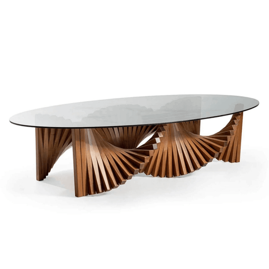 Couchtisch Ellipse Wohnzimmertisch Wanted Braun