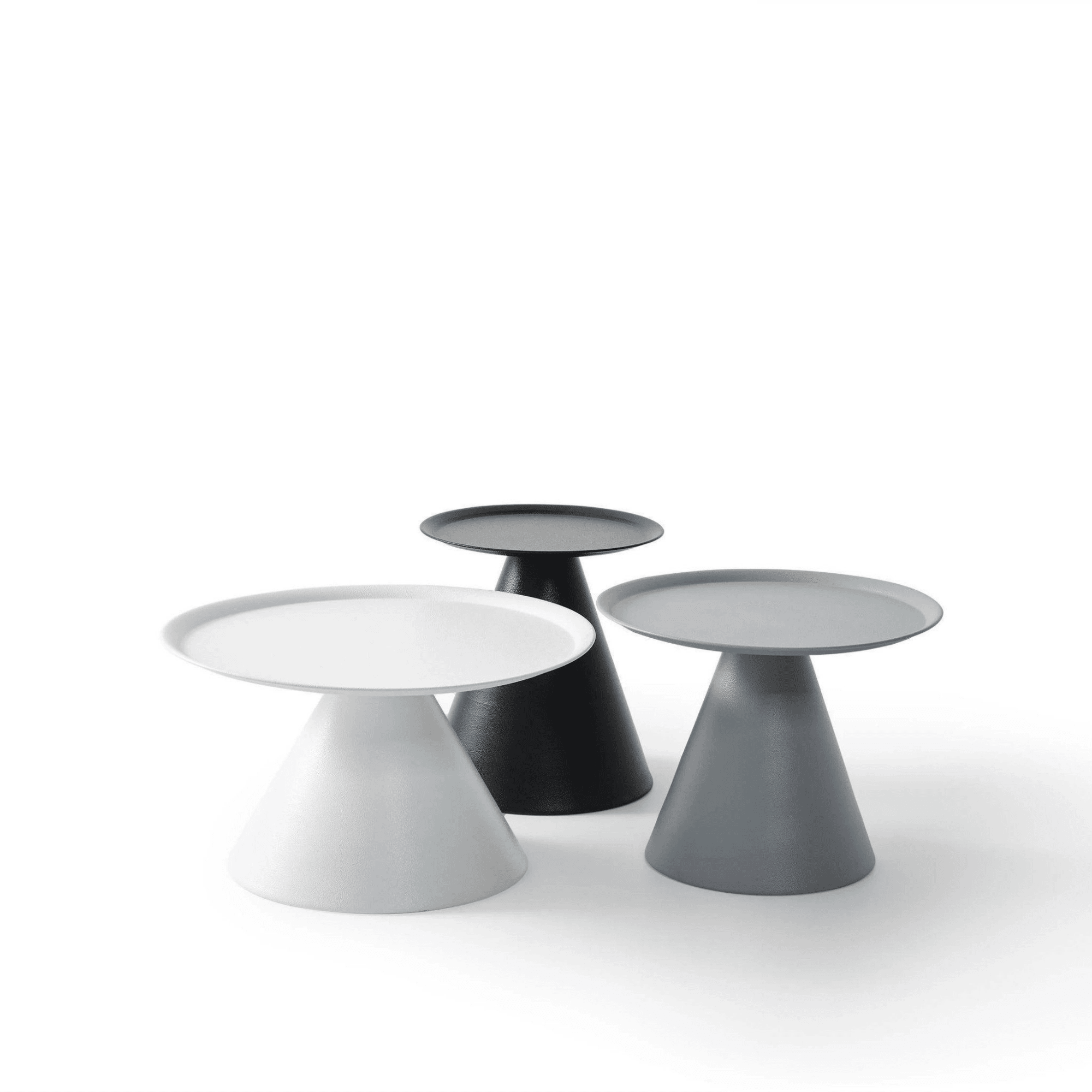 Beistelltisch No:751 | 3er Set Runde Tische in Holzoptik | Modernes Couchtisch Set