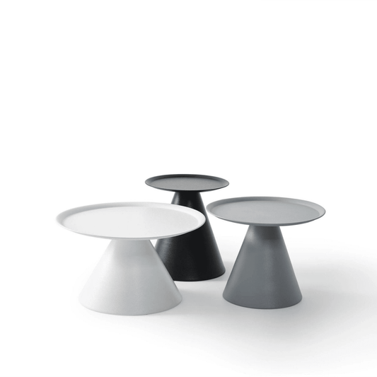 Beistelltisch No:751 | 3er Set Runde Tische in Holzoptik | Modernes Couchtisch Set