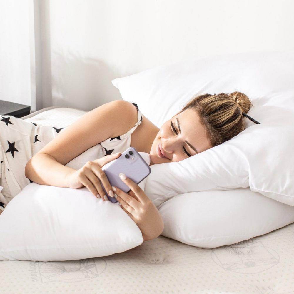 Kopfkissen, Oeko-TEX Zertifiziert Kissen, mit 100% Mikrofaser-Füllung, Waschmaschinengeeignet Schlafkissen