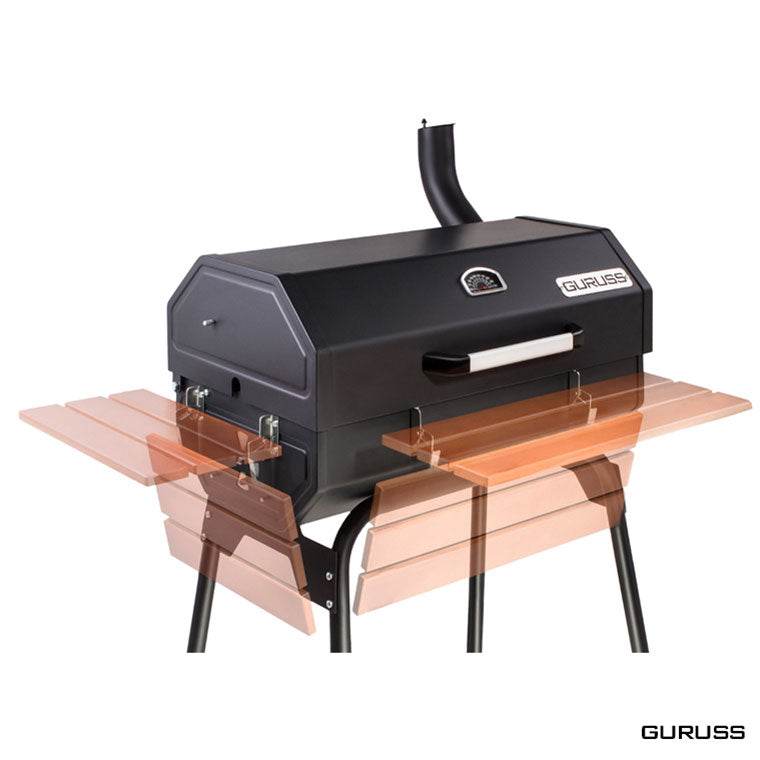 XXL Holzkohlegrill mit Deckel & Temperaturanzeige | Guruss CG075 Grillwagen