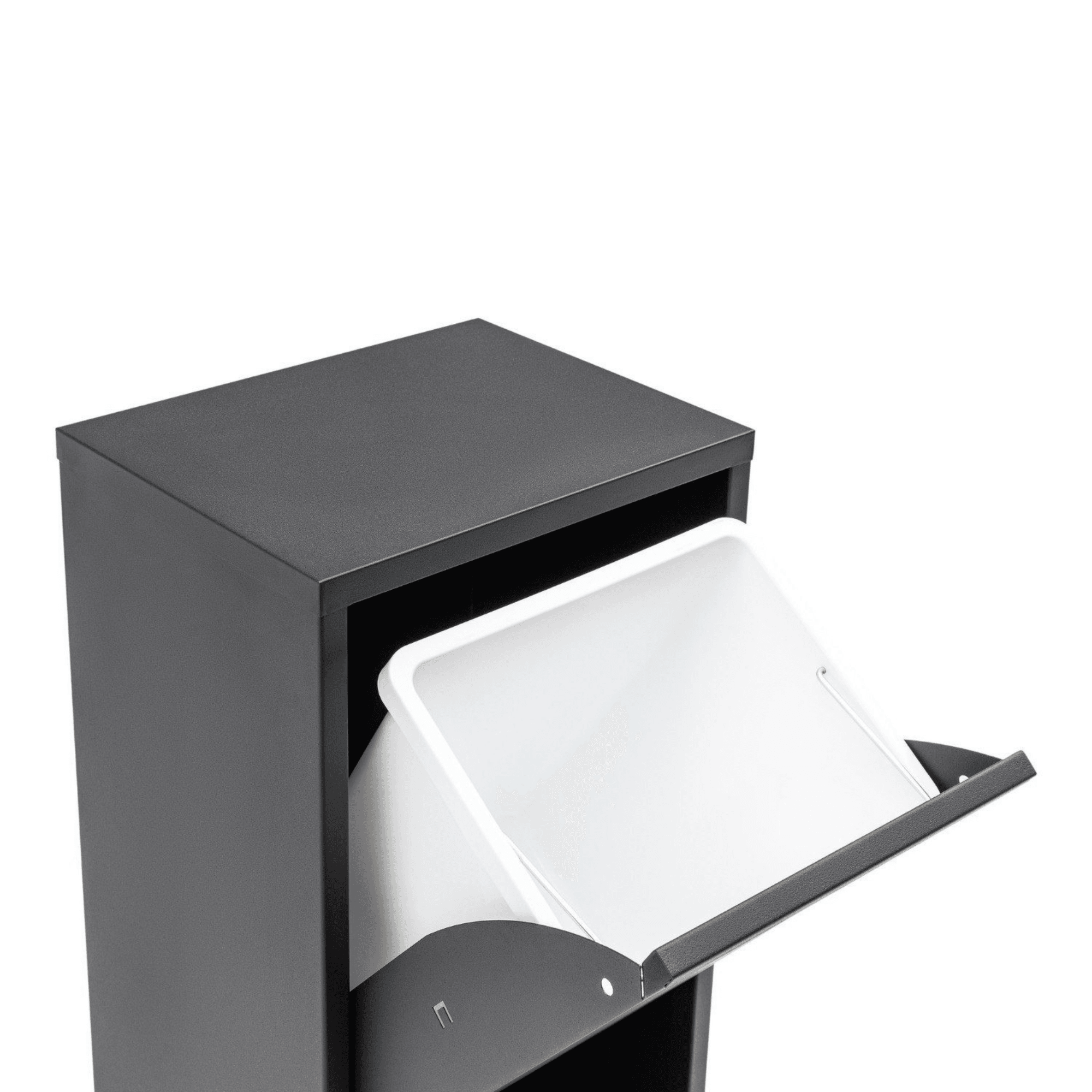 Gowoll Mülltrennsystem Mülltrennsystem 2-3-4 Fach Mülleimer Küche aus Metall Fleckenfest Wandmontage