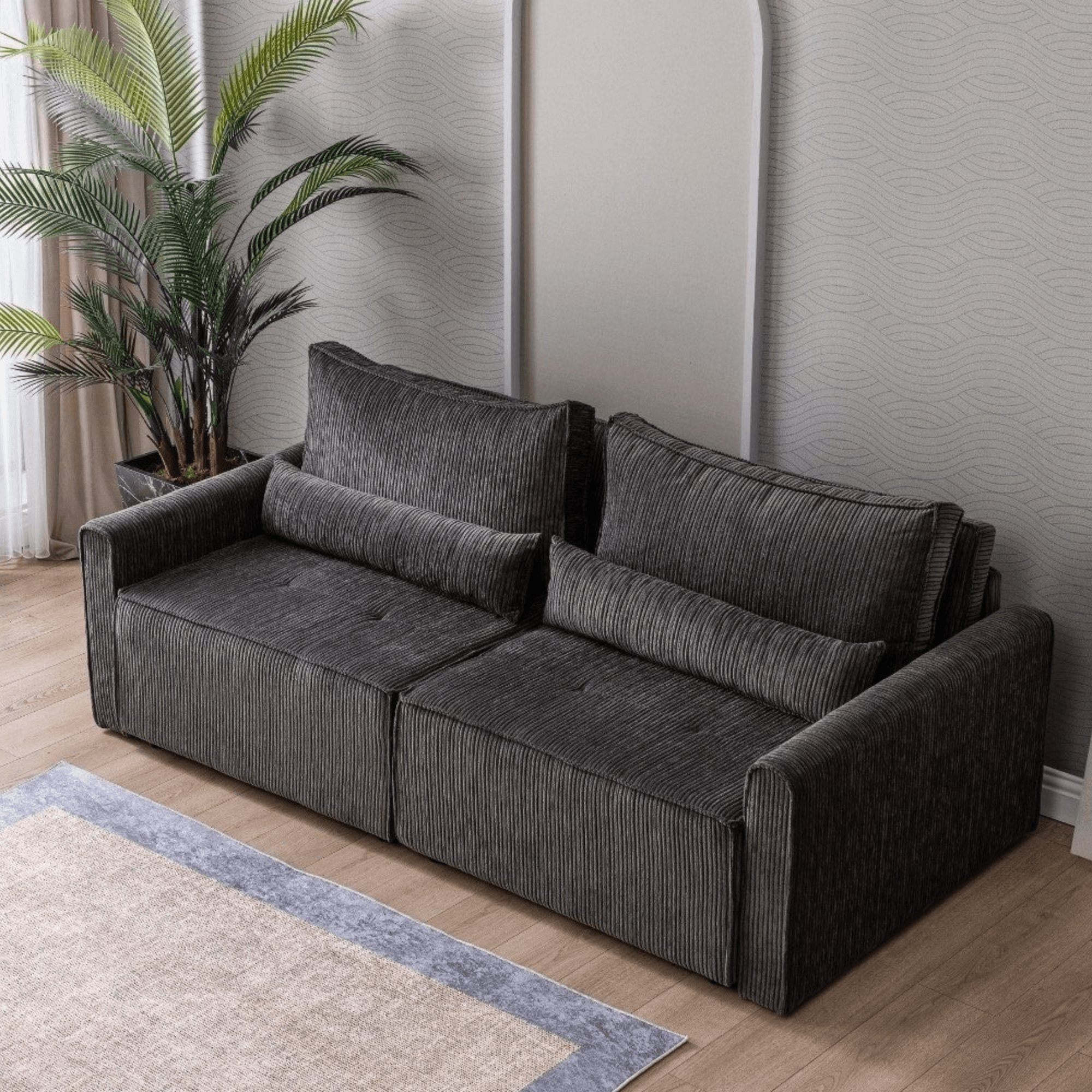 Benissa Schlafsofa 3 Sitzer mit Stauraum & Schlaffunktion | Ecksofa & Heimkino-Sofa, verstellbare Rückenlehne