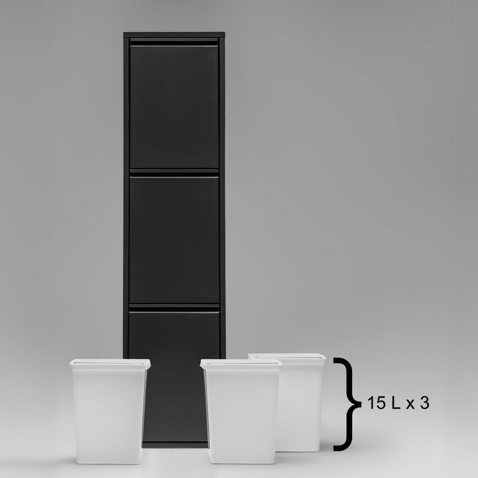 Gowoll Mülltrennsystem Mülltrennsystem 2-3-4 Fach Mülleimer Küche aus Metall Fleckenfest Wandmontage