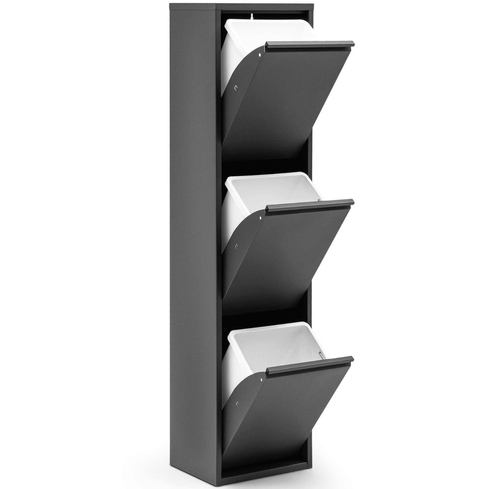 Gowoll Mülltrennsystem Mülltrennsystem 2-3-4 Fach Mülleimer Küche aus Metall Fleckenfest Wandmontage