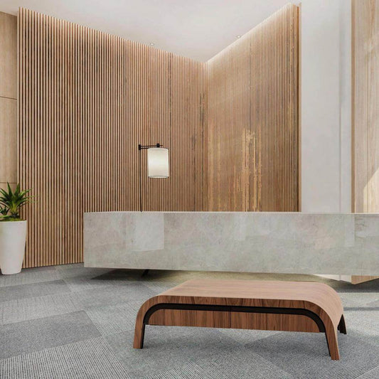 Gowoll Couchtisch Rechtekig Massivholz Wohnzimmertisch Quatro Braun