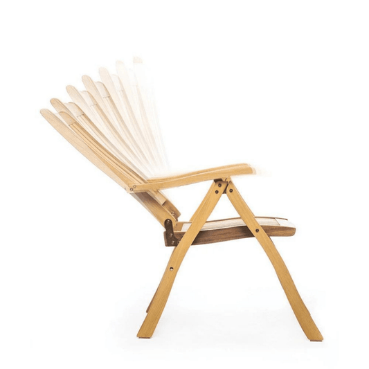 Holzstuhl Chair aus Iroko Massivholz mit Klappbar