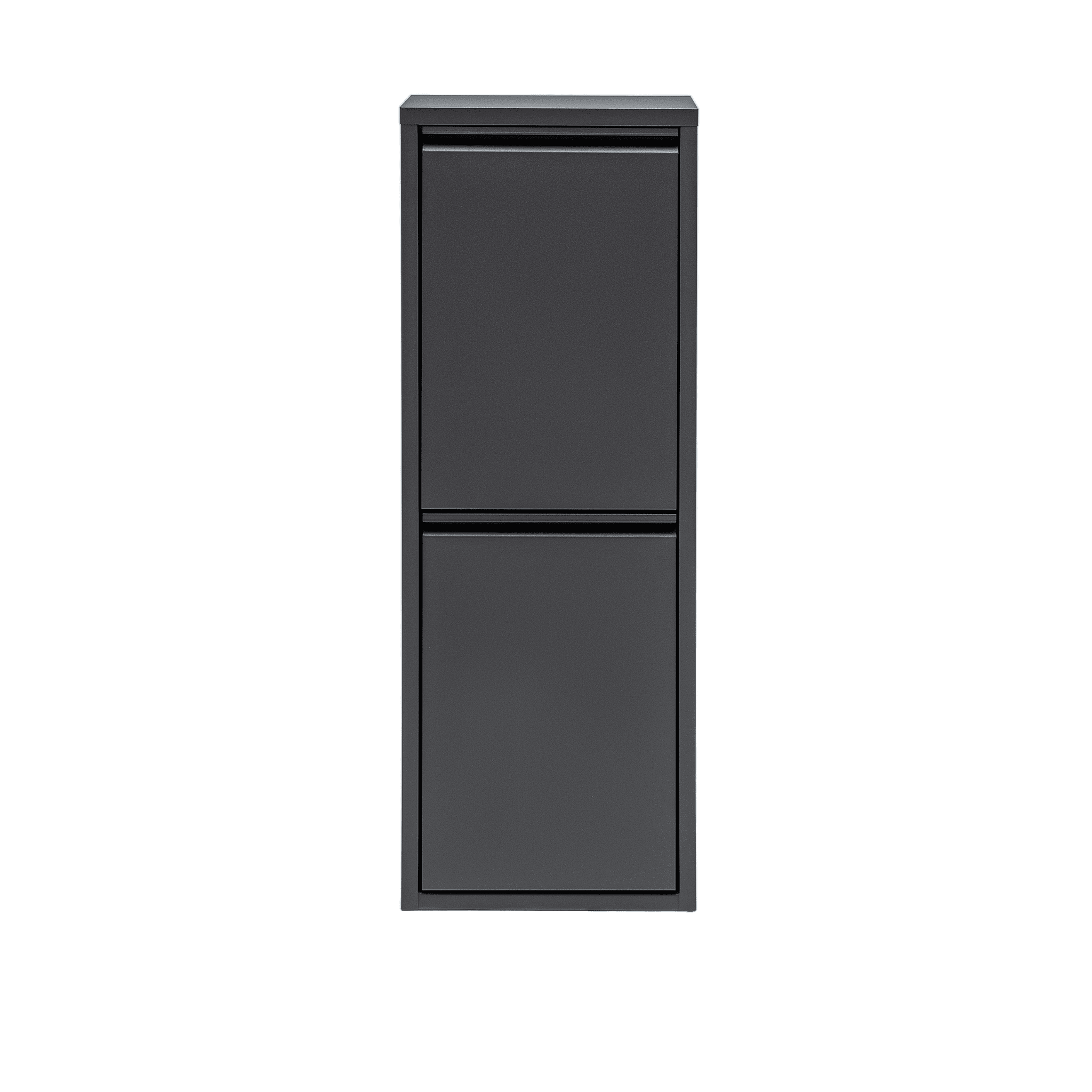 Gowoll Mülleimer Küche aus Fleckenfest Biomülleimer Wandmontage Abfalleimer Mülltrennsysteme Küchenmülleimer mit Herausnehmbarer Inneneimer Recycling system (2 x 15 L Schwarz)