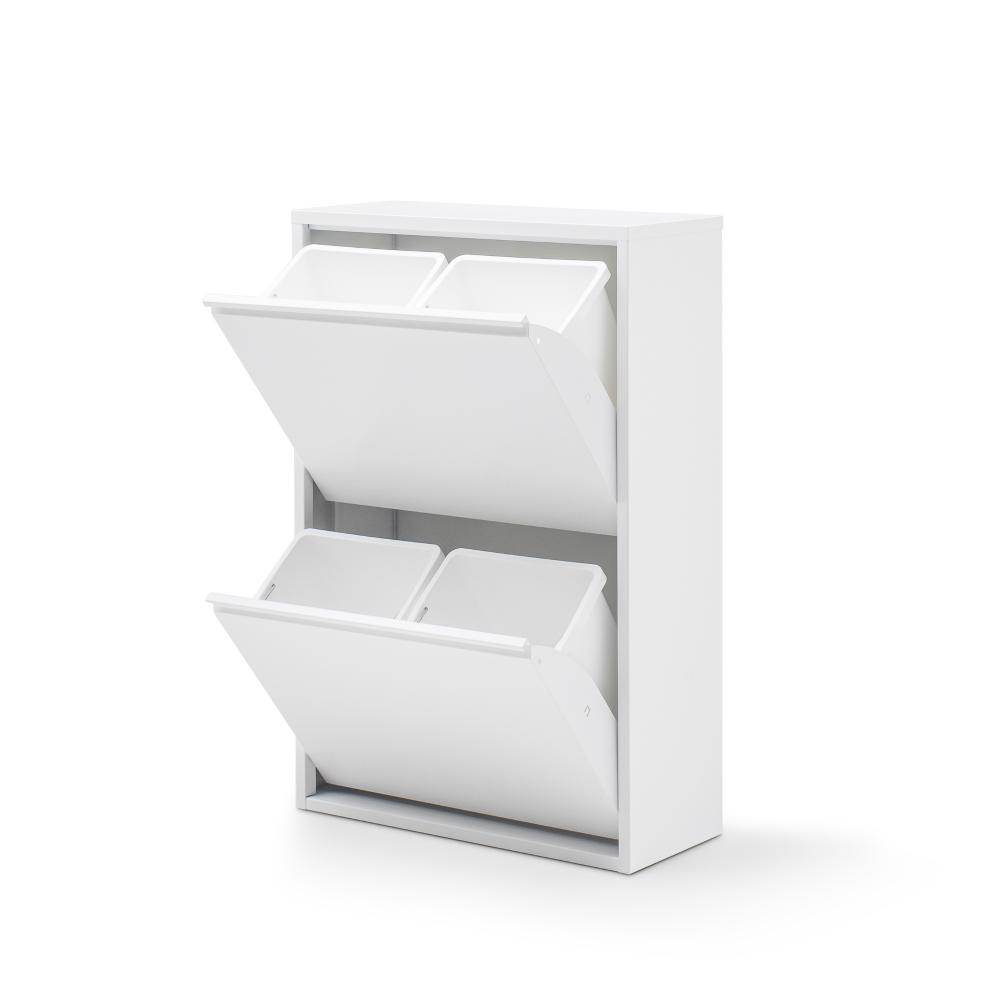 Gowoll Mülltrennsystem Mülltrennsystem 2-3-4 Fach Mülleimer Küche aus Metall Fleckenfest Wandmontage