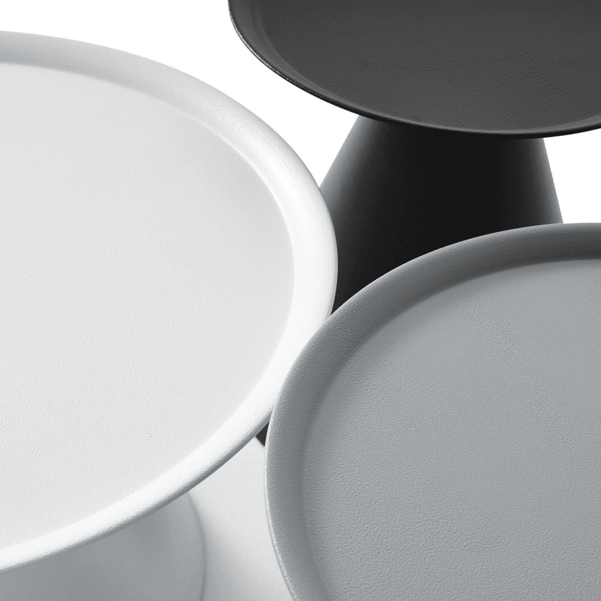 Beistelltisch No:751 | 3er Set Runde Tische in Holzoptik | Modernes Couchtisch Set
