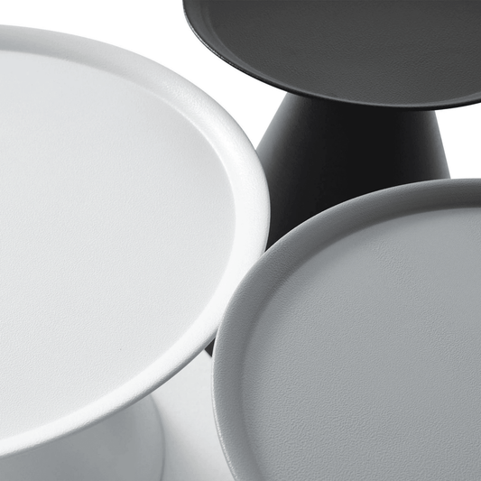 Beistelltisch No:751 | 3er Set Runde Tische in Holzoptik | Modernes Couchtisch Set