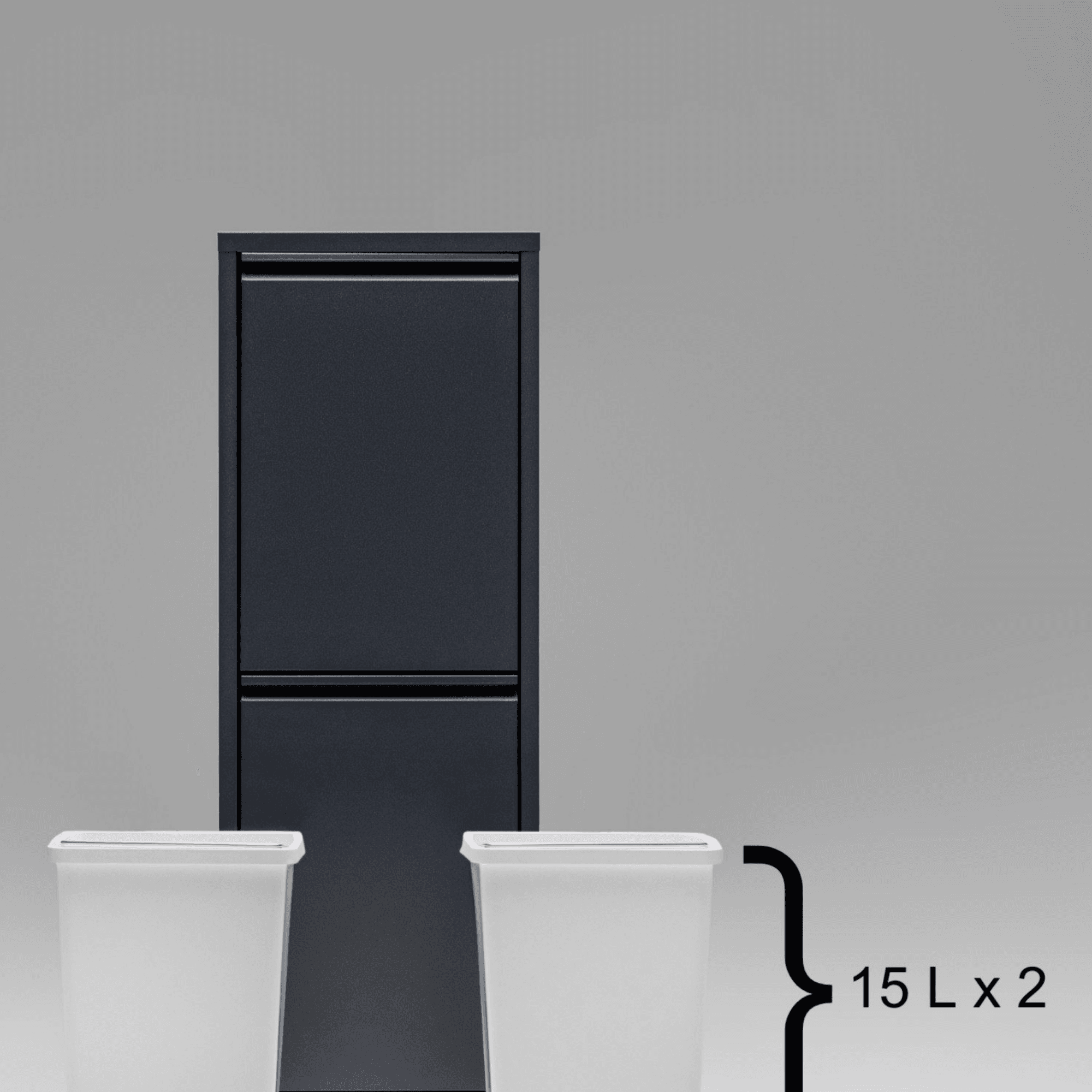 Gowoll Mülltrennsystem Mülltrennsystem 2-3-4 Fach Mülleimer Küche aus Metall Fleckenfest Wandmontage