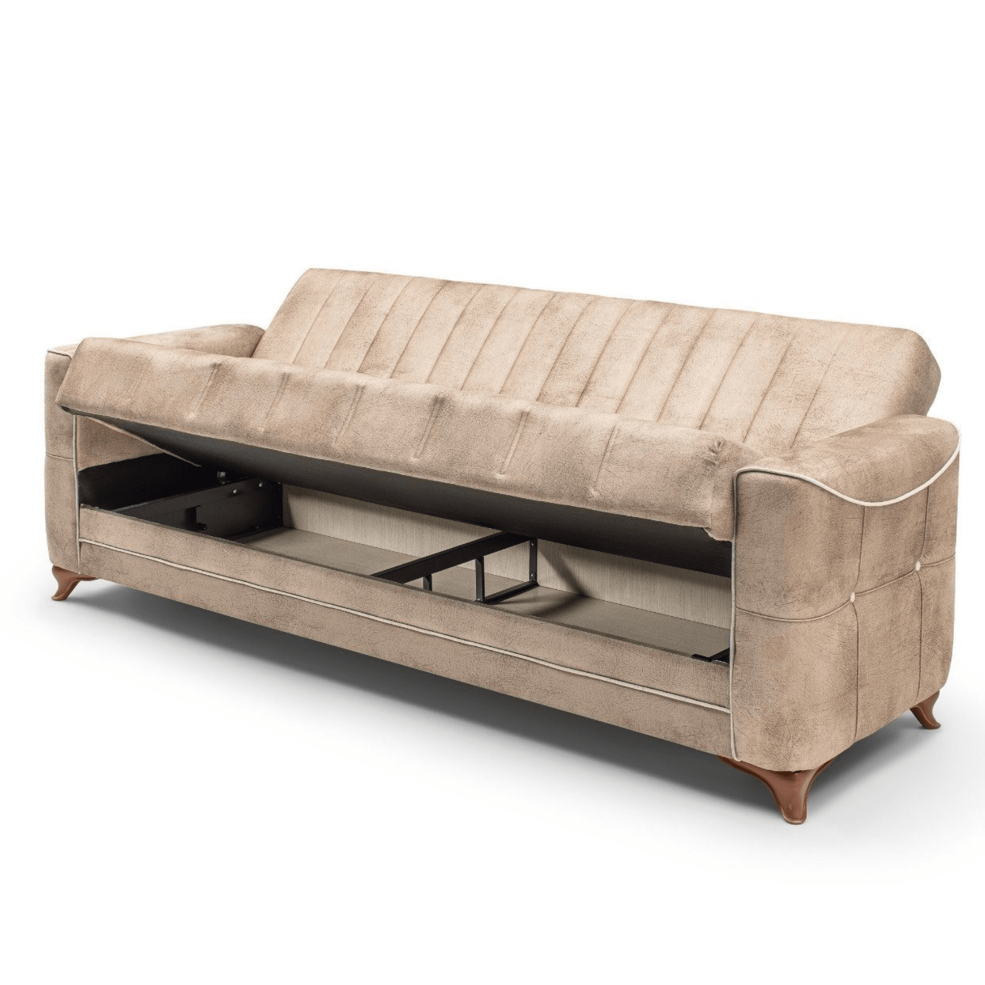 Gowoll 3-Sitzer Schlafsofa mit Schlaffunktion & Stauraum – Modell Perle