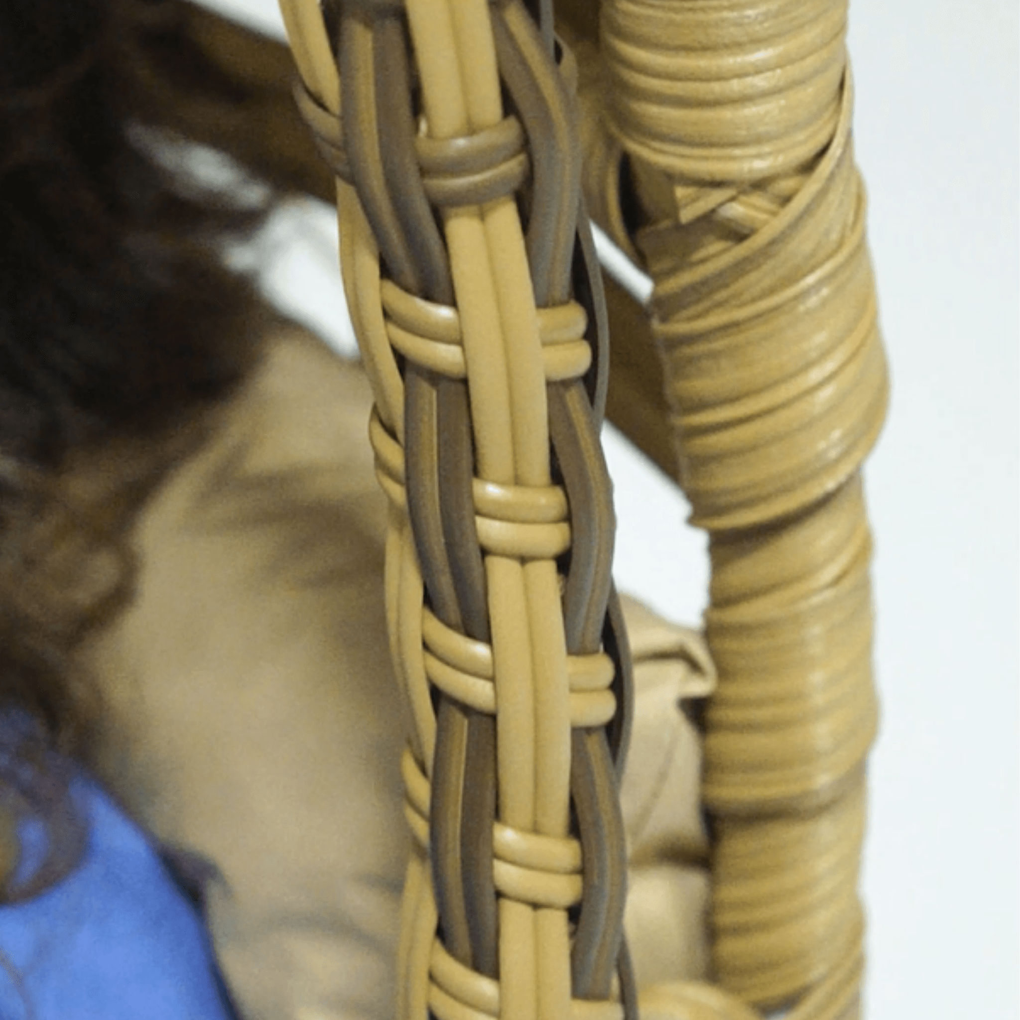 Gowoll Bodrum Gartenschaukel Rattan Hängesessel mit Gestell Hängeschaukel Bodrum