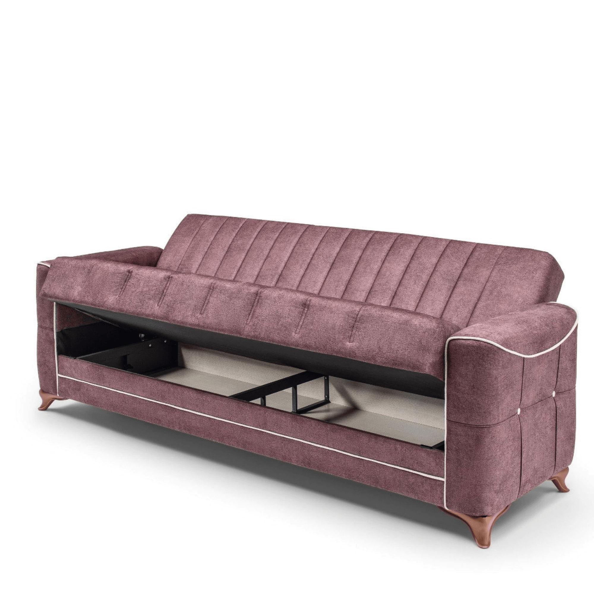 Gowoll 3-Sitzer Schlafsofa mit Schlaffunktion & Stauraum – Modell Perle