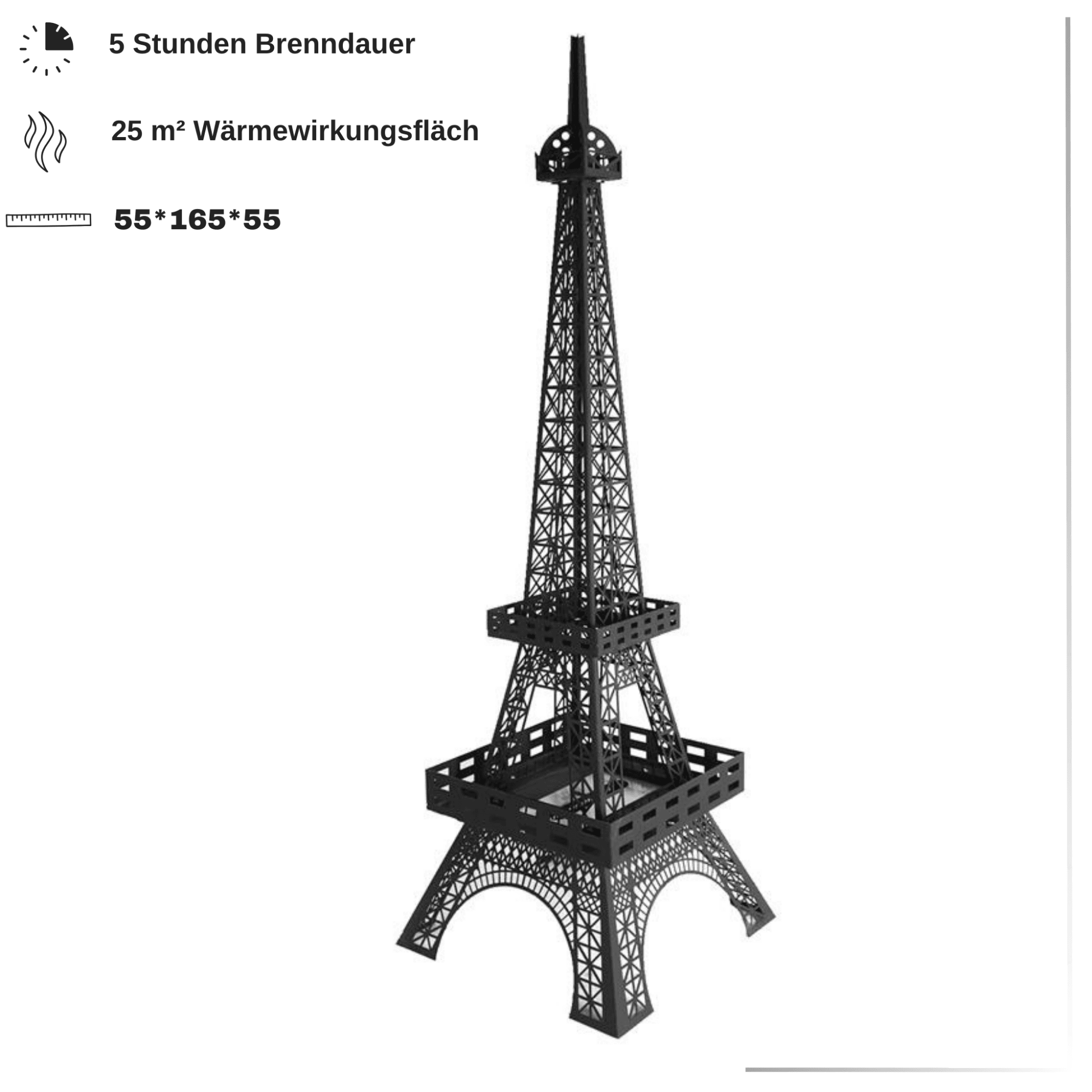 Korflame Eifelturm Tischkamin