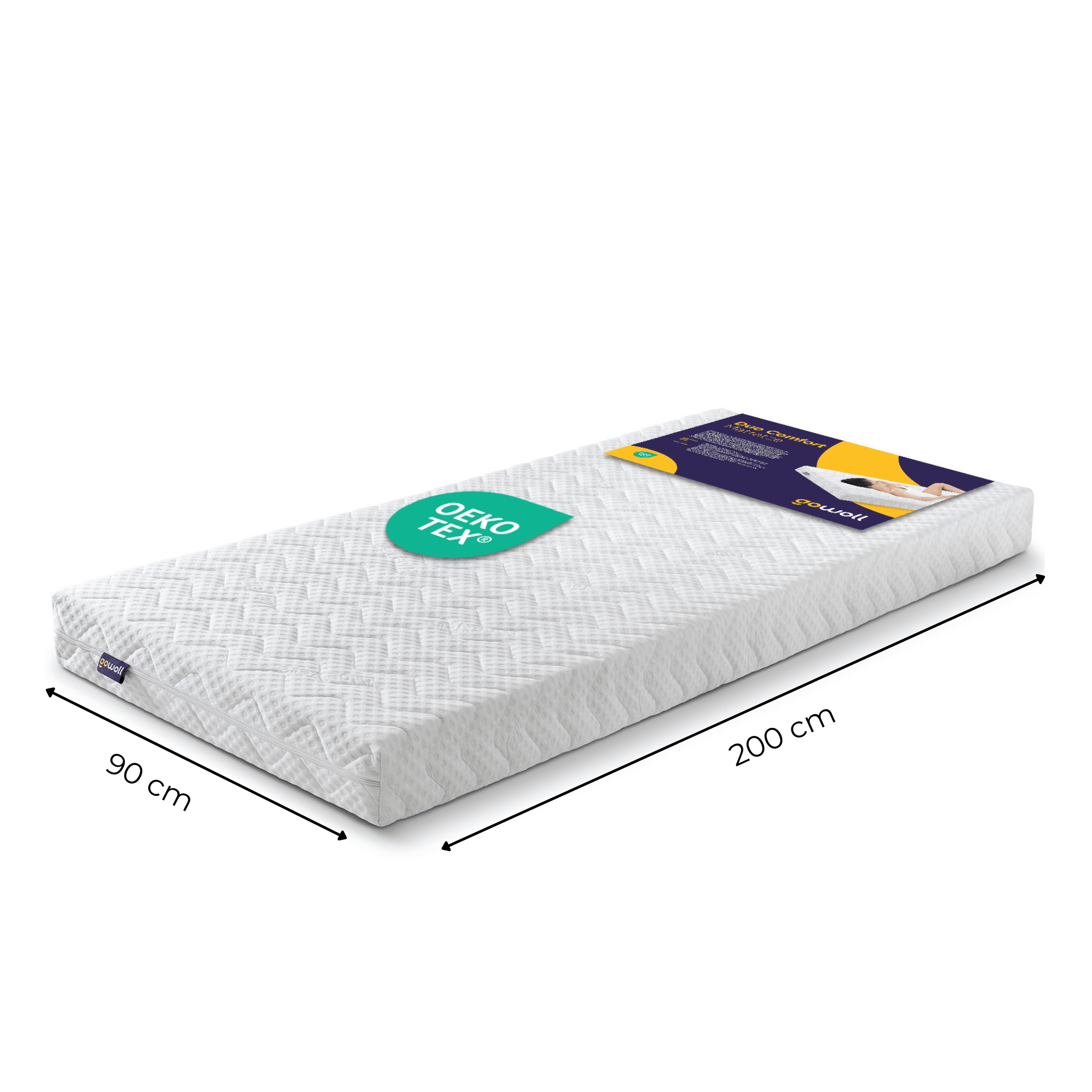 Gowoll Duo Comfort | 7-Zonen Kaltschaum matratze H3 | Atmungsaktiv & Allergenfrei mit Aloe Vera Bezug