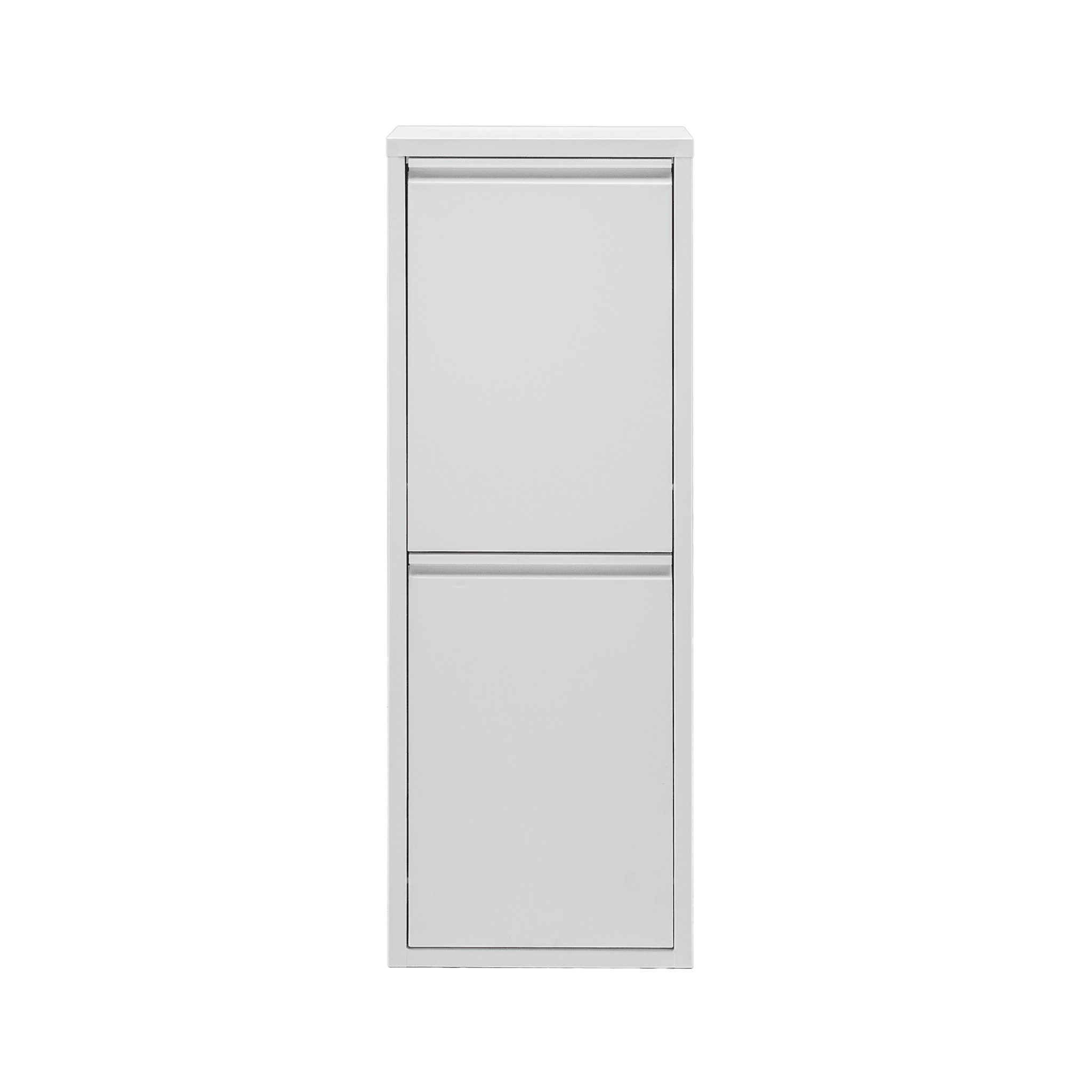 Gowoll Mülleimer Küche aus Fleckenfest Biomülleimer Wandmontage Abfalleimer Mülltrennsysteme Küchenmülleimer mit Herausnehmbarer Inneneimer Recycling system (2 x 15 L Weiß)