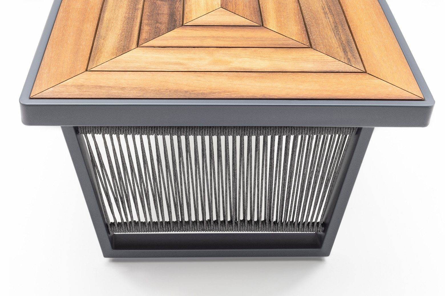 Gowoll Mykonos Plus Tisch Gartenlounge-Set Premium Ecklounge mit Wetterfest (Sitz und Rückenkissen, Tisch mit 2x3 Sitzer und 2xStuhl)